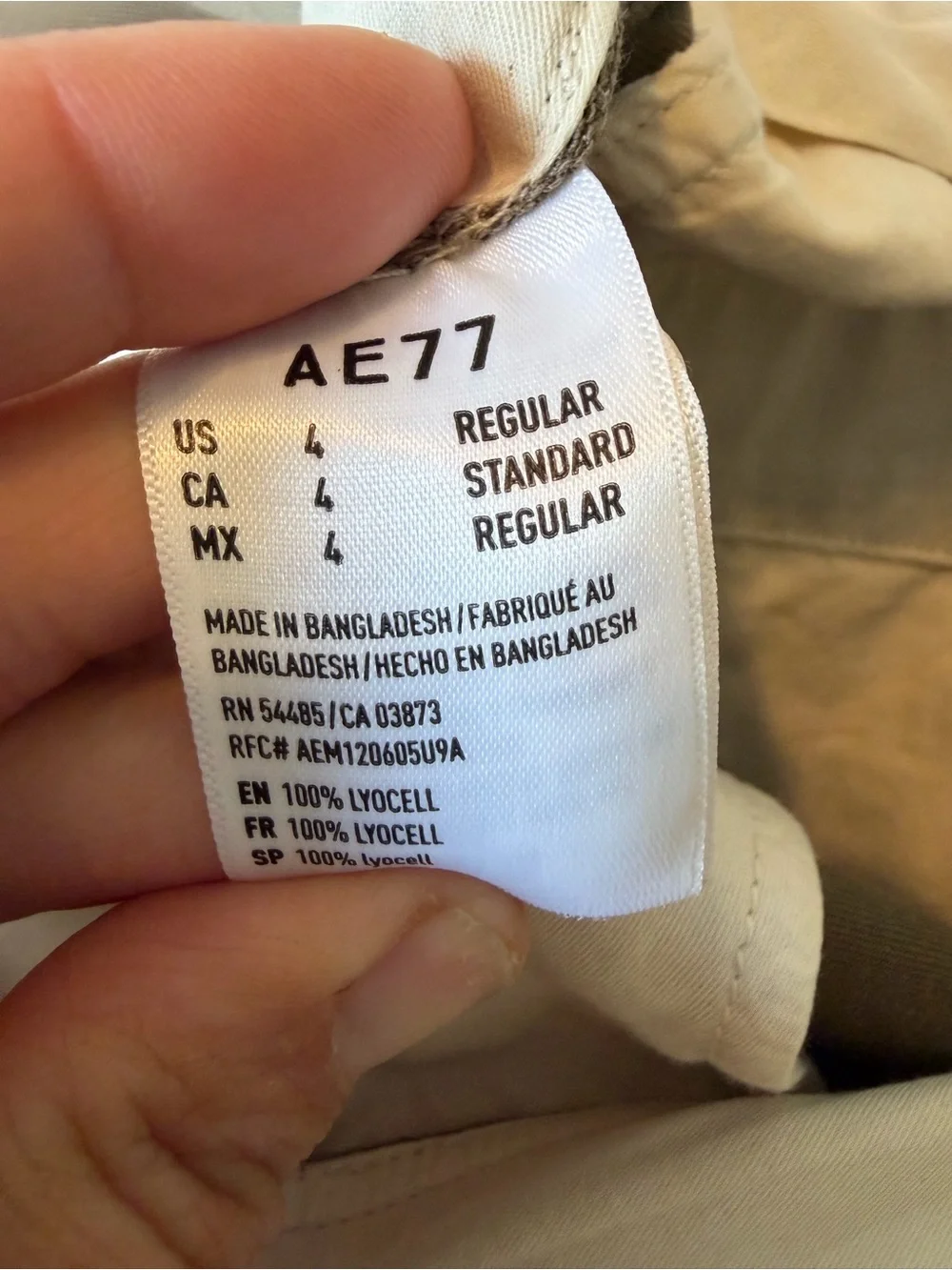 NWT AE77 Premium Pleated Trouser Pant Olive Size 4 Regular - Picture 16 of 16